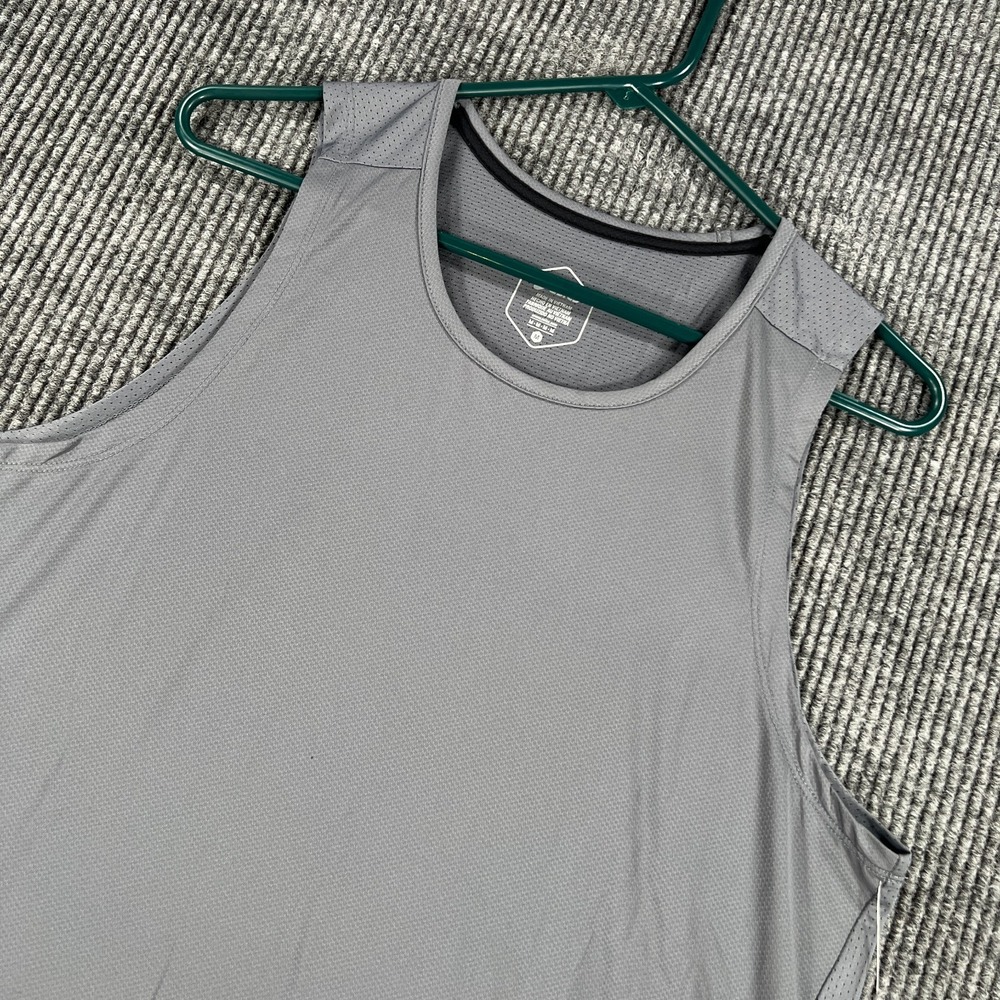 ASICS Tank Top Shirt Mens Medium Gray Sleeveless Running Workout Gym Casual New